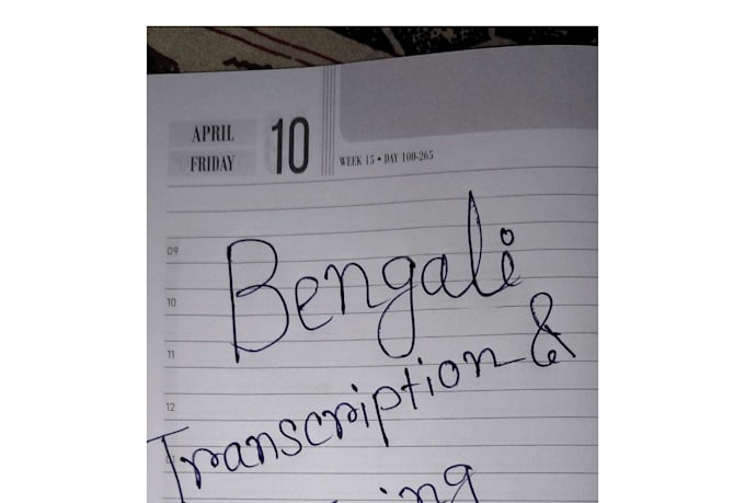 do professional bengali audio video transcription and typing